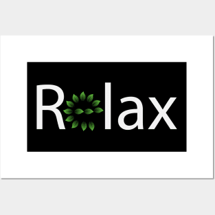Relax artistic text design Posters and Art